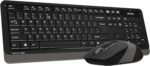 A4 Tech FG1010 2.4G Q Türkçe FN-Multimedya Klavye+Optik 2000DPI Mouse Siyah Kablosuz Set - Görsel 3