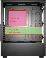 ColdPower F-Air Tamperli Cam Mesh Ön Panel 6 x Rainbow Fan 750 Watt 80+ Bronze Atx Bilgisayar Kasası - Görsel 6
