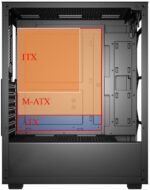 ColdPower F-Air Tamperli Cam Mesh Ön Panel 6 x Rainbow Fan 750 Watt 80+ Bronze Atx Bilgisayar Kasası - Görsel 7
