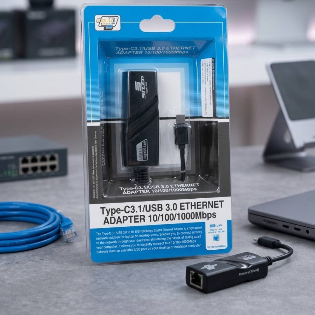 USB Ethernet Adapter - Type-C 3.1 / USB 3.0 10/100/1000 Mbps USB Ethernet Adapter - Type-C 3.1 / USB 3.0 10/100/1000 Mbps